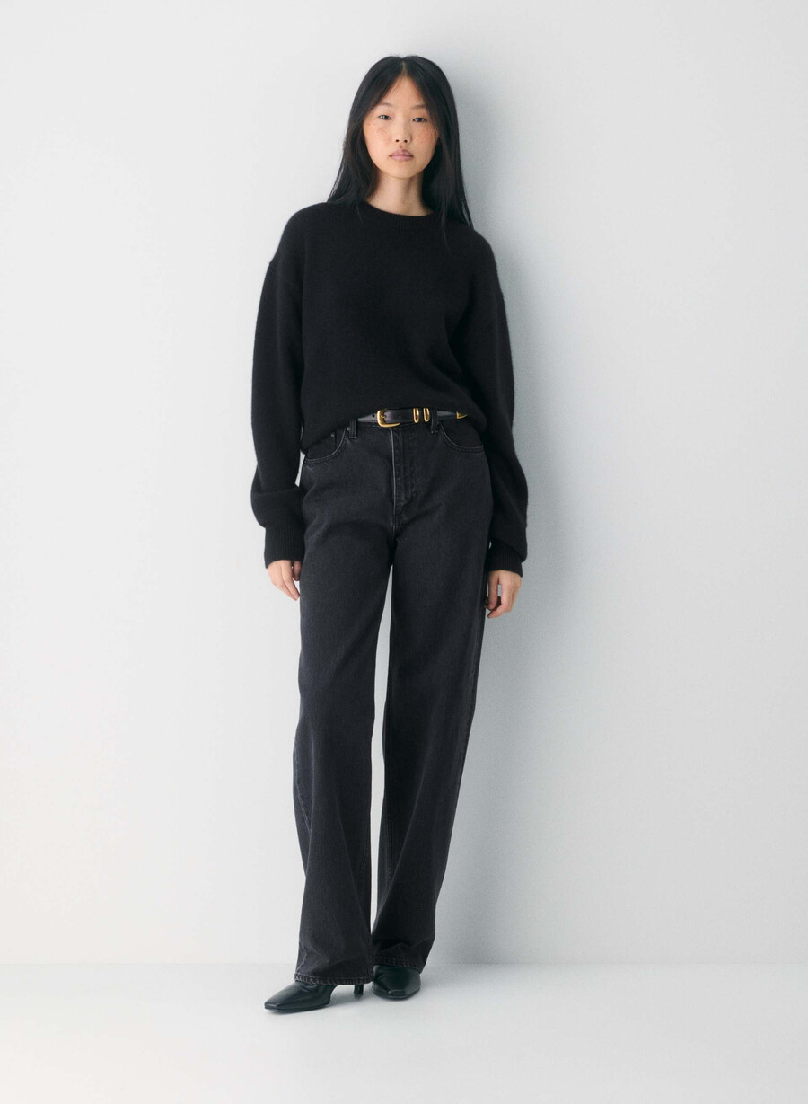 エッセンシャル カシミア レリック セーター ヘザー チャコール