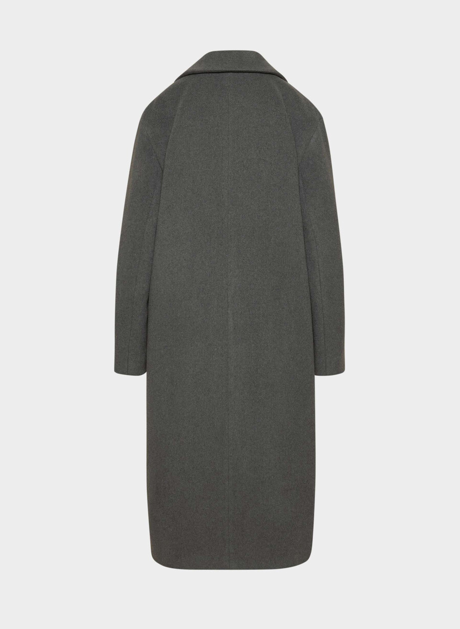 唯一のコート - ソフトウールカシミア ヘザーチャコール