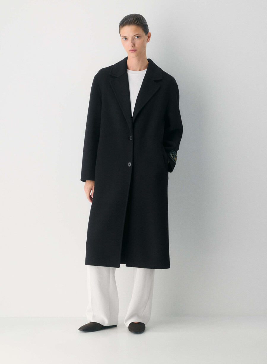 唯一のダブルフェイスコート - luxe rewool black