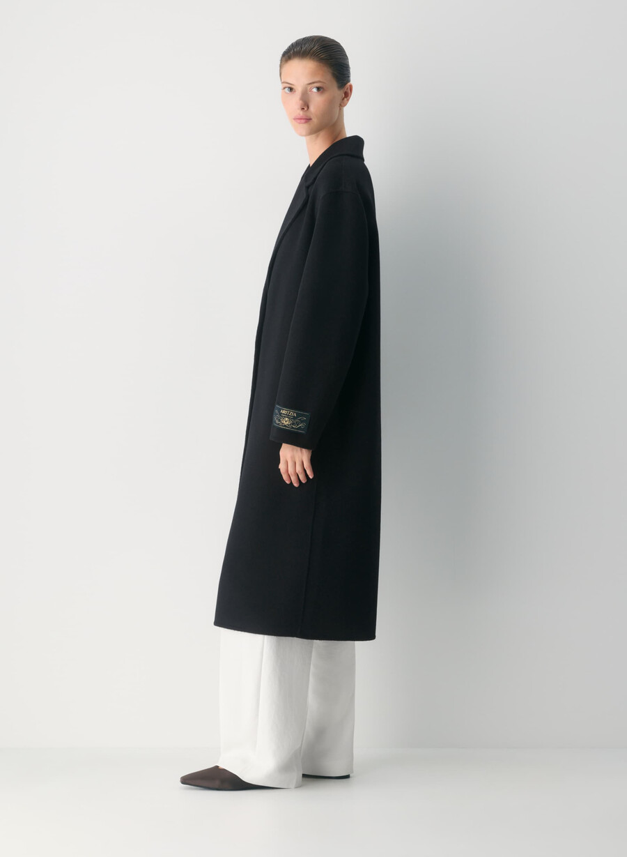 唯一のダブルフェイスコート - luxe rewool black