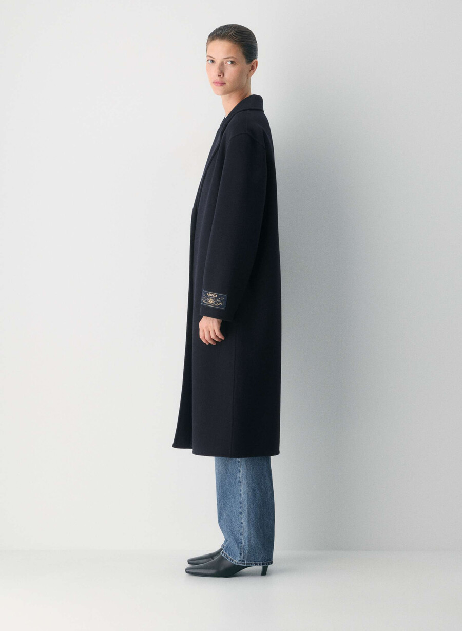 唯一のダブルフェイスコート - luxe rewool ダークナイトネイビー