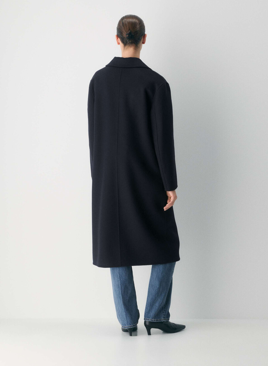 唯一のダブルフェイスコート - luxe rewool ダークナイトネイビー