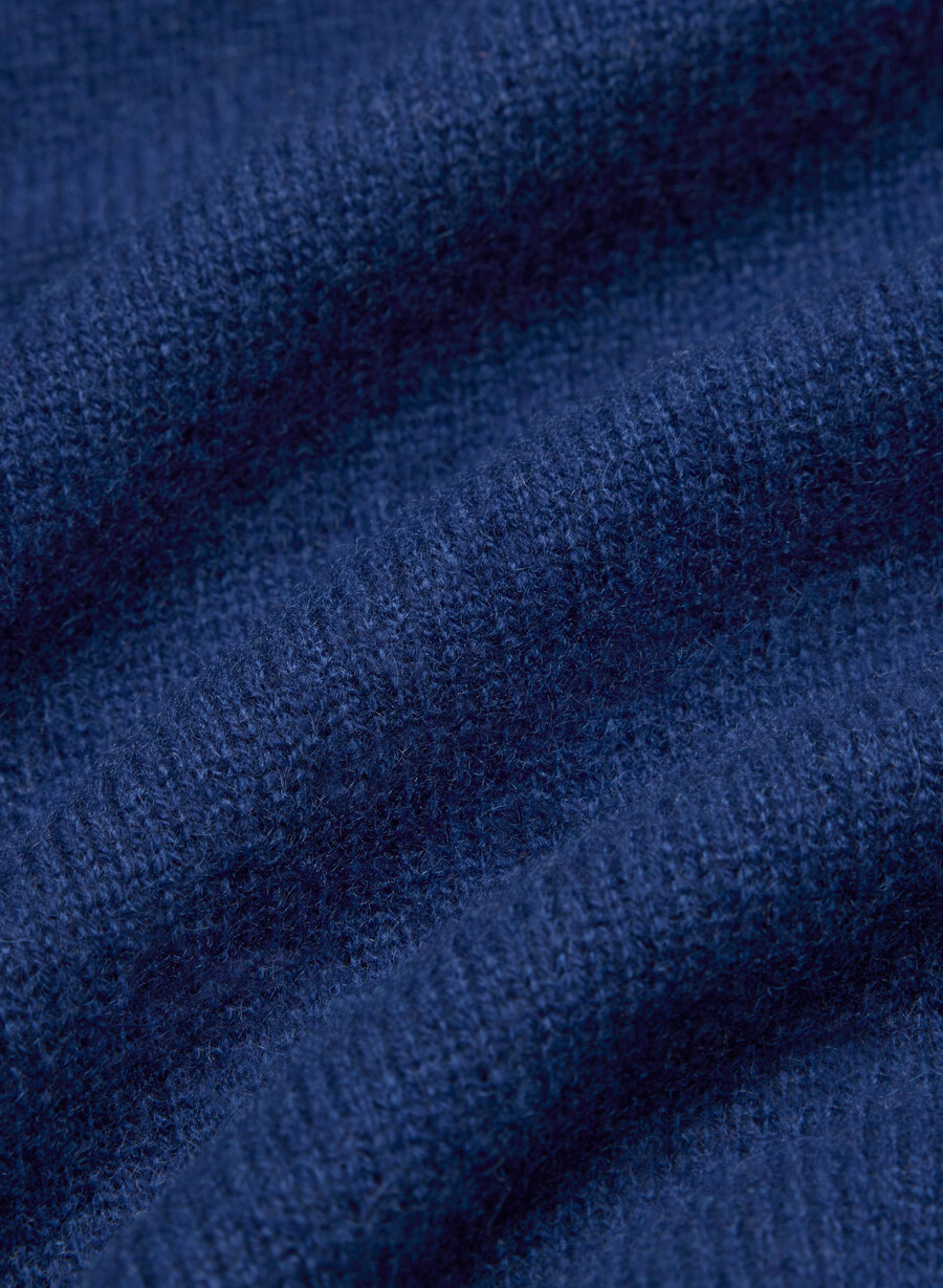 フェザーカシミア リラックス 半袖セーター byron blue