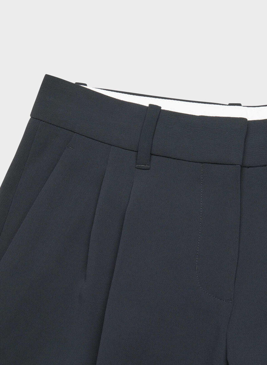 エフォートレスパンツ カーブフィット ローライズ - クレペット ダークナイトネイビー